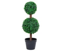 Dirbtinis buksmedis vazone, žalias, 60cm, rutulio formos