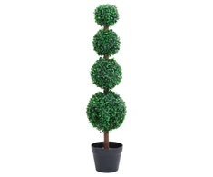 Dirbtinis buksmedis vazone, žalias, 90cm, rutulio formos