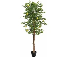 Dirbtinis citrinmedis su trimis kamienais, žalias, 180cm, PP