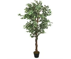 Dirbtinis fikusas, žalios spalvos, 120 cm, 630 lapai