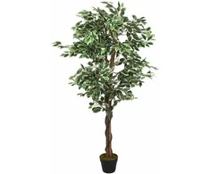 Dirbtinis fikusas, žalios spalvos, 200 cm, 1260 lapai