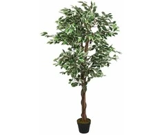 Dirbtinis fikusas, žalios spalvos, 80 cm, 378 lapai