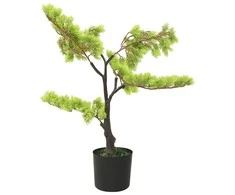 Dirbtinis kiparisinis bonsai medelis su vazonu, 60cm, žalias