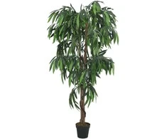 Dirbtinis mango medis, žalios spalvos, 180 cm, 900 lapų