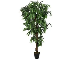 Dirbtinis mango medis, žalios spalvos, 180 cm, 900 lapų