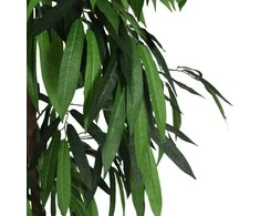 Dirbtinis mango medis, žalios spalvos, 200 cm, 1050 lapų