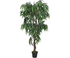 Dirbtinis mango medis, žalios spalvos, 80 cm, 300 lapų
