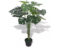 Dirbtinis Monstera augalas su vazonu, 70 cm, žalias