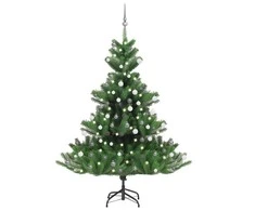 Dirbtinis normandiškas kėnis su LED/žaisliukais, žalias, 180cm