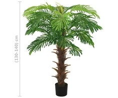 Dirbtinis paprastasis cikas su vazonu, žalias, 140 cm