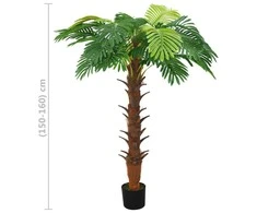 Dirbtinis paprastasis cikas su vazonu, žalias, 160cm