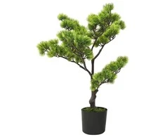Dirbtinis pinus bonsai medelis su vazonu, 60cm, žalios spalvos