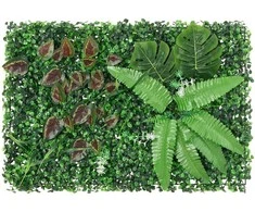 Dirbtinių augalų tvoros, 6vnt., žalios, 40x60cm