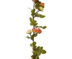 Gėlių girliandos, 6vnt., saulėlydžio raudonos, 215cm