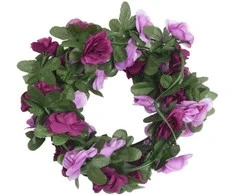 Gėlių girliandos, 6vnt., šviesiai violetinės, 250cm
