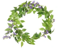 Gėlių girliandos, 6vnt., violetinės spalvos, 200cm