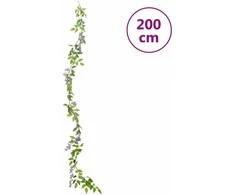 Gėlių girliandos, 6vnt., violetinės spalvos, 200cm