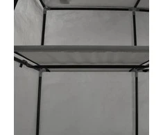 Drab. spinta su skyr. ir stryp., pilka, 150x45x175cm, audinys