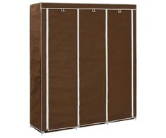 Drab. spinta su skyr. ir stryp., ruda, 150x45x175cm, audinys
