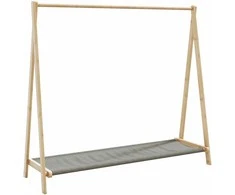 Drabužių kabykla su lentynomis, 106x34x102cm, bambukas