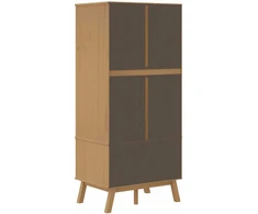 Drabužių spinta OLDEN, balta/ruda, 76,5x53x172cm, pušis