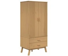 Drabužių spinta OLDEN, ruda, 76,5x53x172cm, pušies masyvas