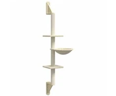 Draskyklė katėms su draskymo stovu, kreminė, 142,5cm