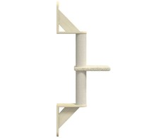 Draskyklė katėms su draskymo stovu, kreminė, 85,5cm