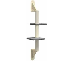 Draskyklė katėms su draskymo stovu, tamsiai pilka, 108cm