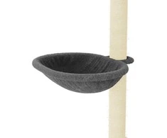 Draskyklė katėms su stovais iš sizalio, tamsiai pilka, 95cm