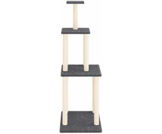Draskyklė katėms su stovais iš sizalio, tamsiai pilka, 149cm