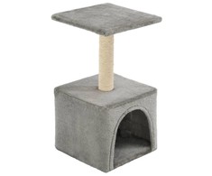 Draskyklė katėms su stovu iš sizalio, 55 cm, pilka
