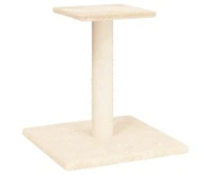 Draskymo stovas katėms su platforma, kreminės spalvos, 38cm
