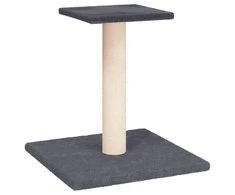 Draskymo stovas katėms su platforma, tamsiai pilkas, 38cm