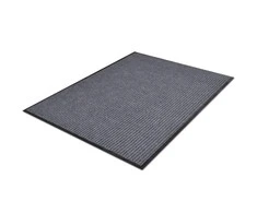 Durų kilimėliai, 2 vnt., pilkos spalvos, 90x60cm, PVC