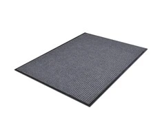Durų kilimėliai, 4 vnt., pilkos spalvos, 90x60cm, PVC
