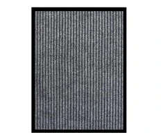 Durų kilimėlis, pilkos spalvos, 60x80cm, dryžuotas