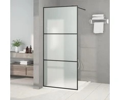 Dušo sienelė, juodos spalvos, 90x195cm, ESG stiklas, matinė