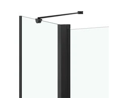 Dviguba sulankstoma dušo pertvara, juoda, 120x68x130cm, ESG