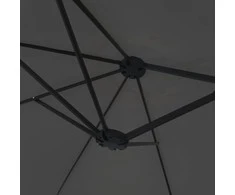 Dvigubas skėtis nuo saulės, antracito spalvos, 449x245cm