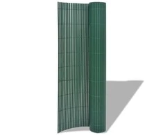Dvipusė sodo tvora, žalia, 90x500cm, PVC