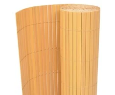 Dvipusė sodo tvora, geltona, 90x300cm, PVC