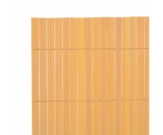 Dvipusė sodo tvora, geltona, 90x500cm, PVC