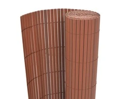 Dvipusė sodo tvora, ruda, 90x300cm, PVC