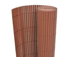 Dvipusė sodo tvora, rudos spalvos, 110x500cm