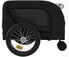 Dviračio priekaba augintiniams, juoda, oksfordo audinys/geležis