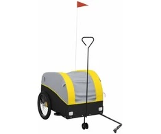 Dviračio priekaba, juodos ir geltonos spalvos, 45kg, geležis