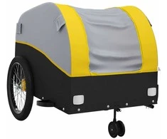 Dviračio priekaba, juodos ir geltonos spalvos, 45kg, geležis