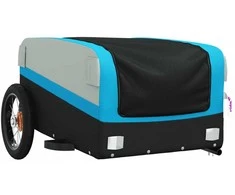 Dviračio priekaba, juodos ir mėlynos spalvos, 30kg, geležis