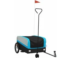 Dviračio priekaba, juodos ir mėlynos spalvos, 45kg, geležis